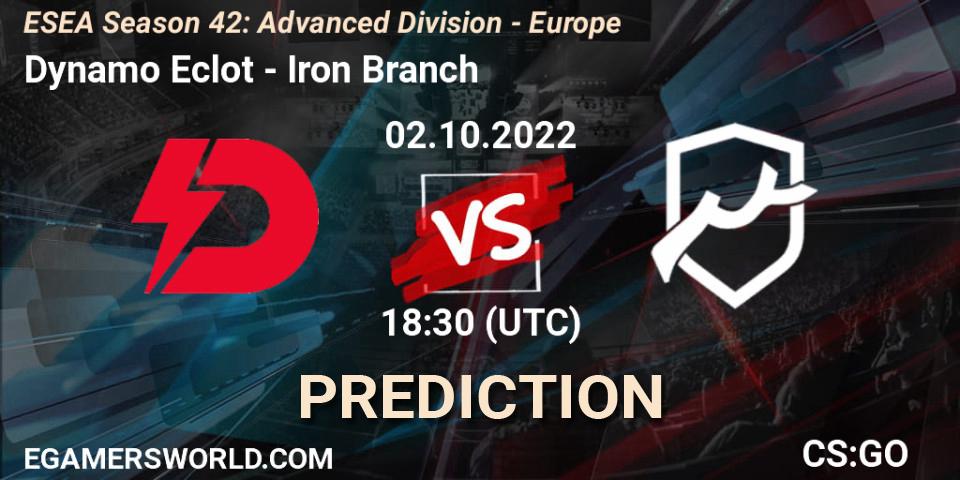 Pronósticos Dynamo Eclot - Iron Branch. 02.10.2022 at 16:10. ESEA Season 42: Advanced Division - Europe - Counter-Strike (CS2)