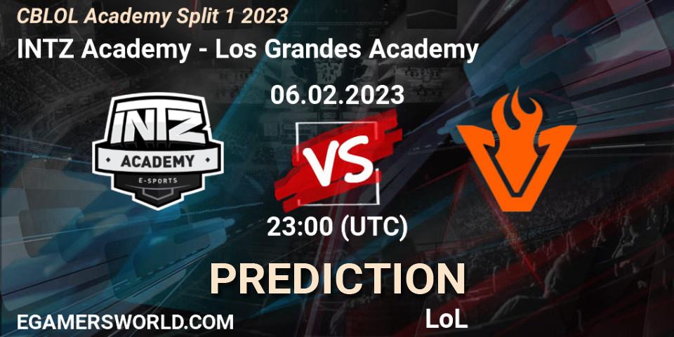 Pronósticos INTZ Academy - Los Grandes Academy. 06.02.23. CBLOL Academy Split 1 2023 - LoL