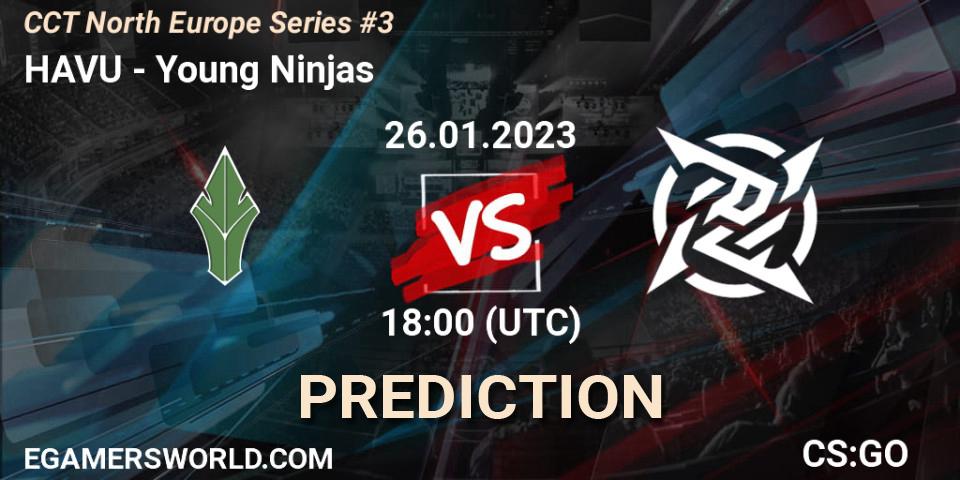 Pronósticos HAVU - Young Ninjas. 26.01.2023 at 18:00. CCT North Europe Series #3 - Counter-Strike (CS2)