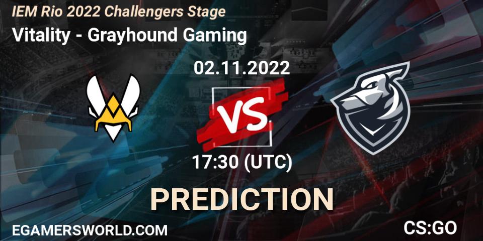 Pronósticos Vitality - Grayhound Gaming. 02.11.22. IEM Rio 2022 Challengers Stage - CS2 (CS:GO)