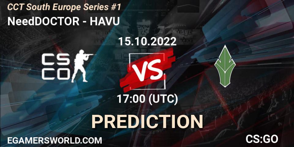 Pronósticos NeedDOCTOR - HAVU. 15.10.2022 at 17:00. CCT South Europe Series #1 - Counter-Strike (CS2)