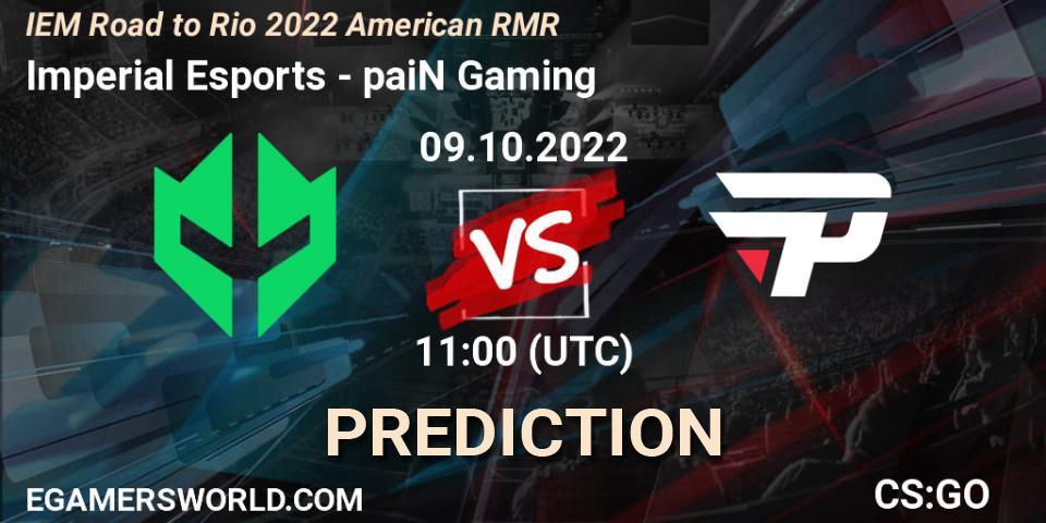 Pronósticos Imperial Esports - paiN Gaming. 09.10.2022 at 11:00. IEM Road to Rio 2022 American RMR - Counter-Strike (CS2)