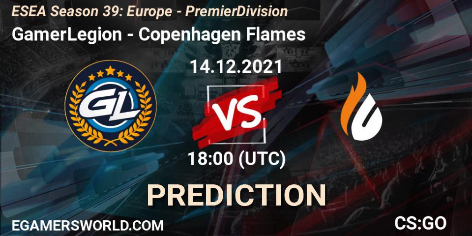 Pronósticos GamerLegion - Copenhagen Flames. 14.12.21. ESEA Season 39: Europe - Premier Division - CS2 (CS:GO)