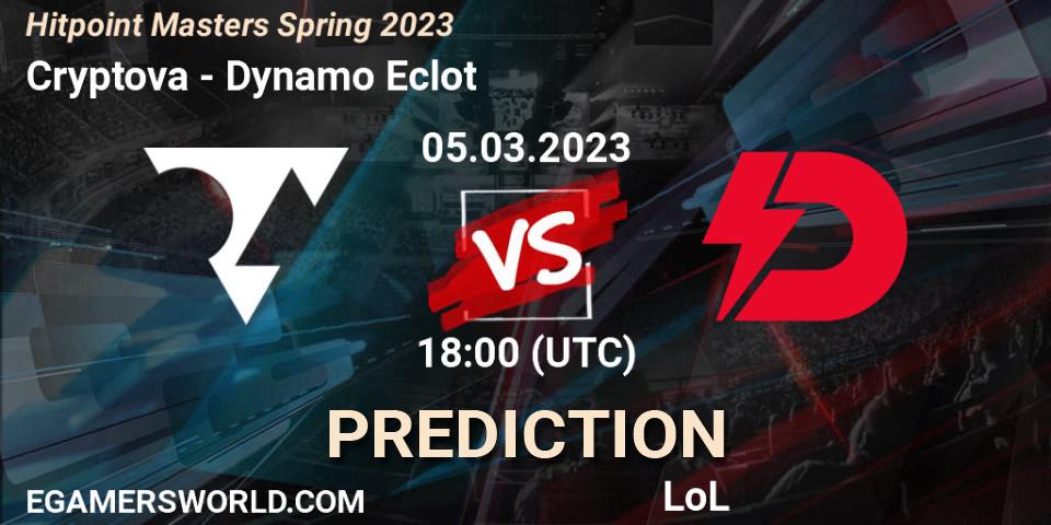 Pronósticos Cryptova - Dynamo Eclot. 07.02.23. Hitpoint Masters Spring 2023 - LoL