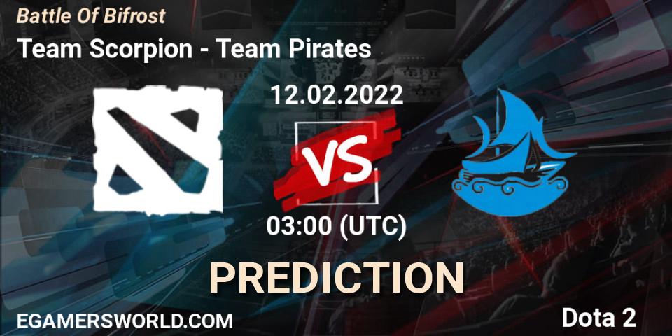 Pronósticos Team Scorpion - Team Pirates. 12.02.2022 at 03:22. Battle Of Bifrost - Dota 2