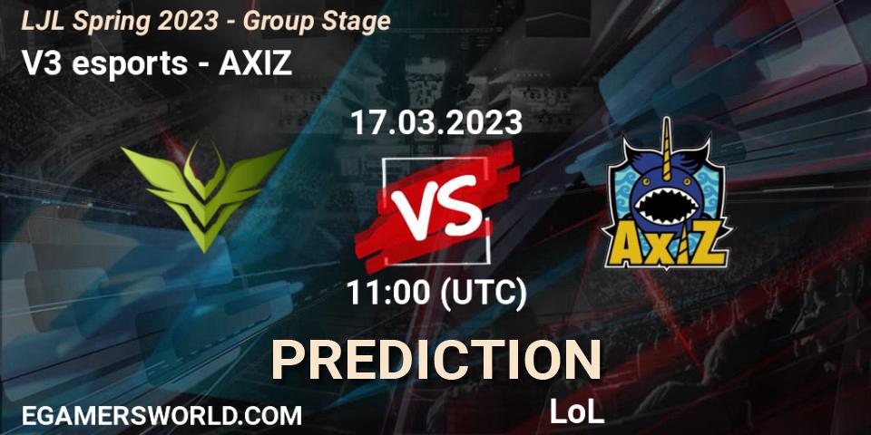 Pronósticos V3 esports - AXIZ. 17.03.23. LJL Spring 2023 - Group Stage - LoL