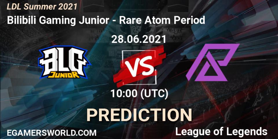 Pronósticos Bilibili Gaming Junior - Rare Atom Period. 28.06.2021 at 11:30. LDL Summer 2021 - LoL