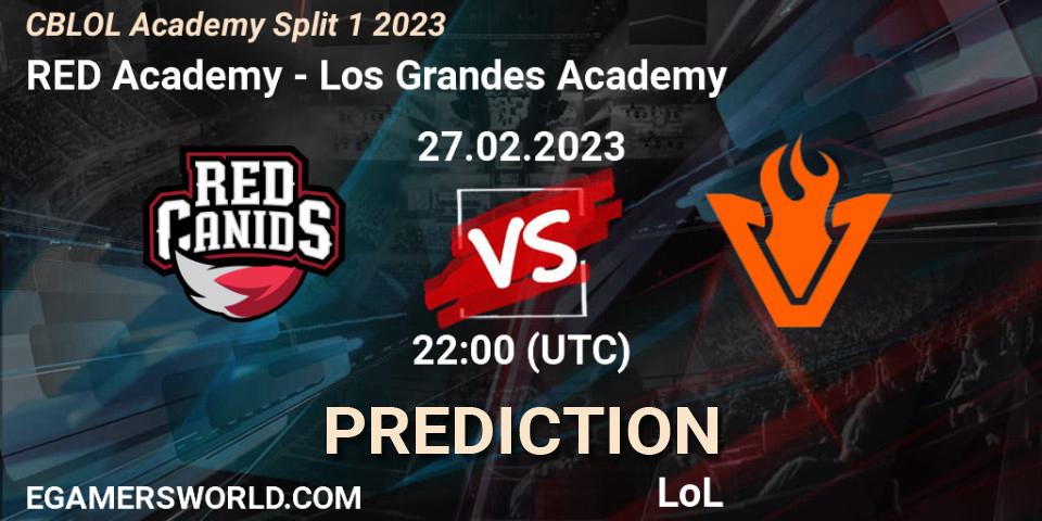Pronósticos RED Academy - Los Grandes Academy. 27.02.23. CBLOL Academy Split 1 2023 - LoL