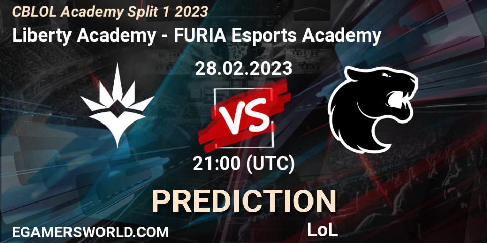 Pronósticos Liberty Academy - FURIA Esports Academy. 28.02.2023 at 21:00. CBLOL Academy Split 1 2023 - LoL