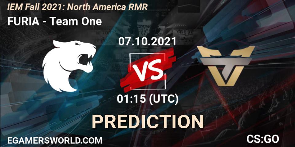 Pronósticos FURIA - Team One. 07.10.21. IEM Fall 2021: North America RMR - CS2 (CS:GO)