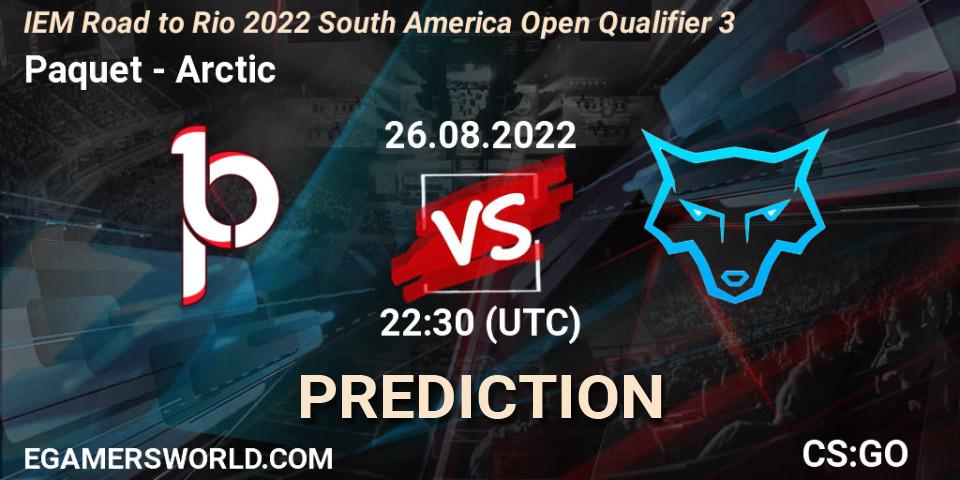 Pronósticos Paquetá - Arctic. 26.08.2022 at 22:30. IEM Road to Rio 2022 South America Open Qualifier 3 - Counter-Strike (CS2)