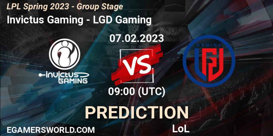 Pronósticos Invictus Gaming - LGD Gaming. 07.02.23. LPL Spring 2023 - Group Stage - LoL