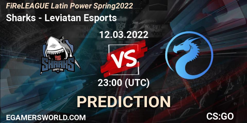 Pronósticos Sharks - Leviatan Esports. 12.03.2022 at 22:45. FiReLEAGUE Latin Power Spring 2022 - Counter-Strike (CS2)
