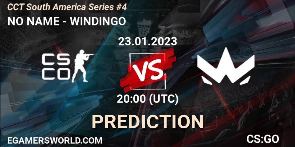 Pronósticos NO NAME - WINDINGO. 23.01.2023 at 20:00. CCT South America Series #4 - Counter-Strike (CS2)