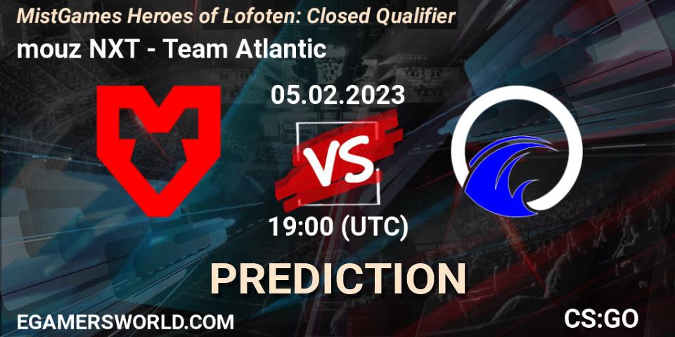 Pronósticos mouz NXT - Team Atlantic. 05.02.2023 at 19:00. MistGames Heroes of Lofoten: Closed Qualifier - Counter-Strike (CS2)