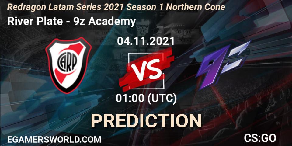 Pronósticos River Plate - 9z Academy. 04.11.2021 at 01:40. Redragon Latam Series 2021 Season 1 Northern Cone - Counter-Strike (CS2)