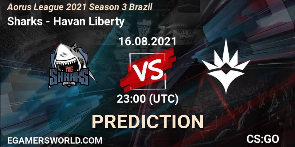 Pronósticos Sharks - Havan Liberty. 16.08.21. Aorus League 2021 Season 3 Brazil - CS2 (CS:GO)