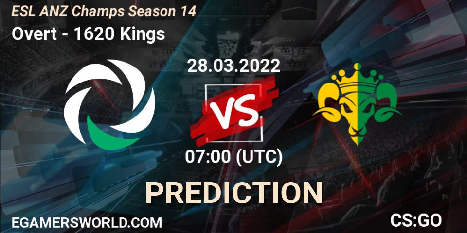 Pronósticos Overt - 1620 Kings. 28.03.22. ESL ANZ Champs Season 14 - CS2 (CS:GO)