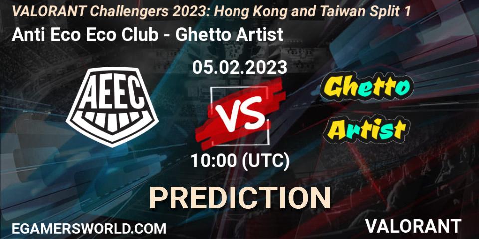 Pronósticos Anti Eco Eco Club - Ghetto Artist. 05.02.23. VALORANT Challengers 2023: Hong Kong and Taiwan Split 1 - VALORANT