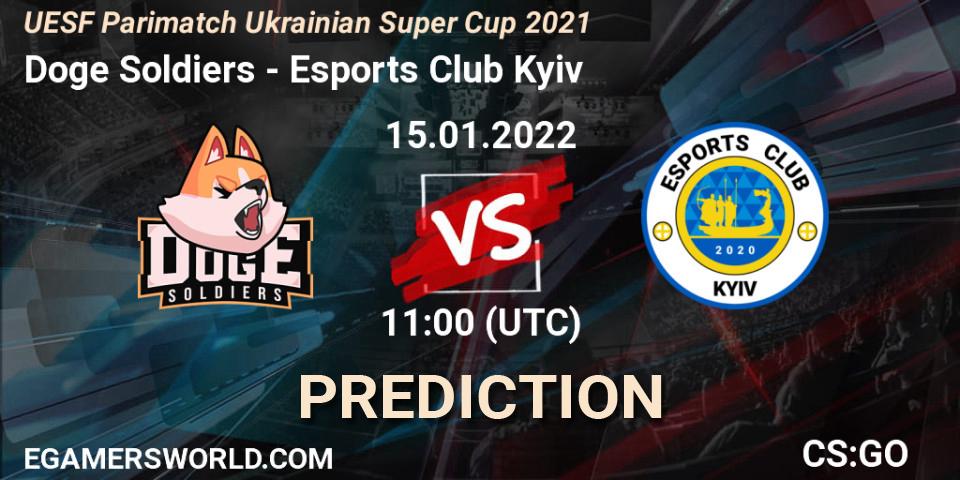 Pronósticos Doge Soldiers - Esports Club Kyiv. 15.01.2022 at 11:10. UESF Ukrainian Super Cup 2021 - Counter-Strike (CS2)