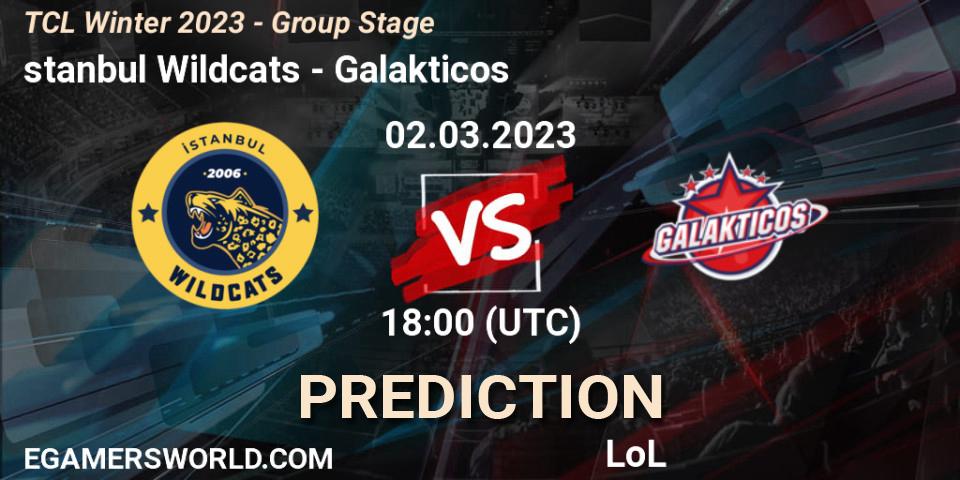 Pronósticos İstanbul Wildcats - Galakticos. 09.03.2023 at 18:00. TCL Winter 2023 - Group Stage - LoL
