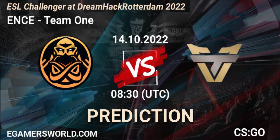 Pronósticos ENCE - Team One. 14.10.2022 at 08:30. ESL Challenger at DreamHack Rotterdam 2022 - Counter-Strike (CS2)