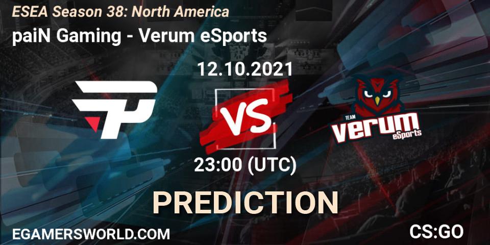 Pronósticos ChocoCheck - Verum eSports. 13.10.21. ESEA Season 38: North America - CS2 (CS:GO)