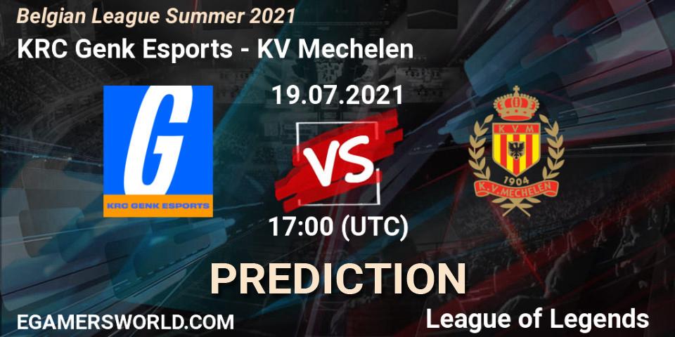 Pronósticos KRC Genk Esports - KV Mechelen. 21.06.2021 at 19:00. Belgian League Summer 2021 - LoL