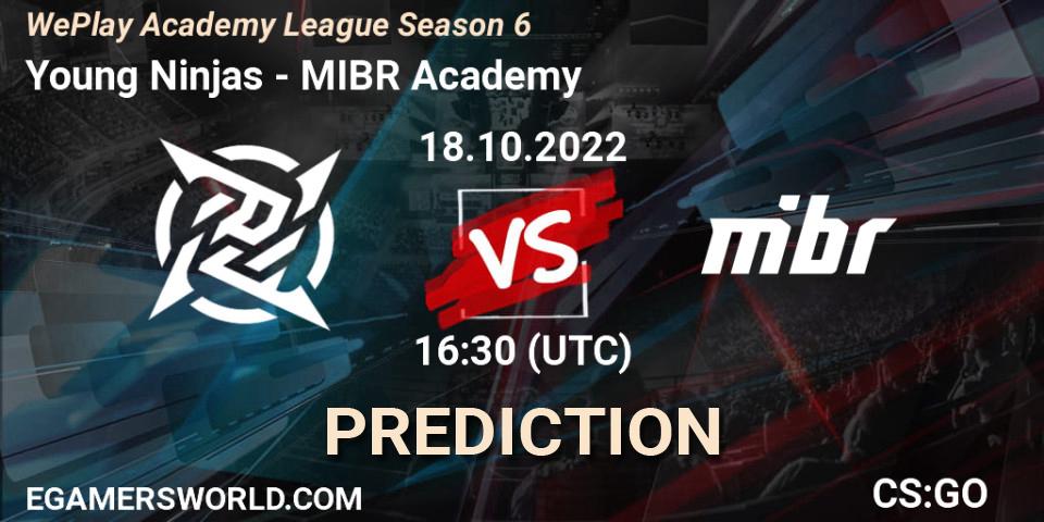 Pronósticos Young Ninjas - MIBR Academy. 18.10.2022 at 16:45. WePlay Academy League Season 6 - Counter-Strike (CS2)
