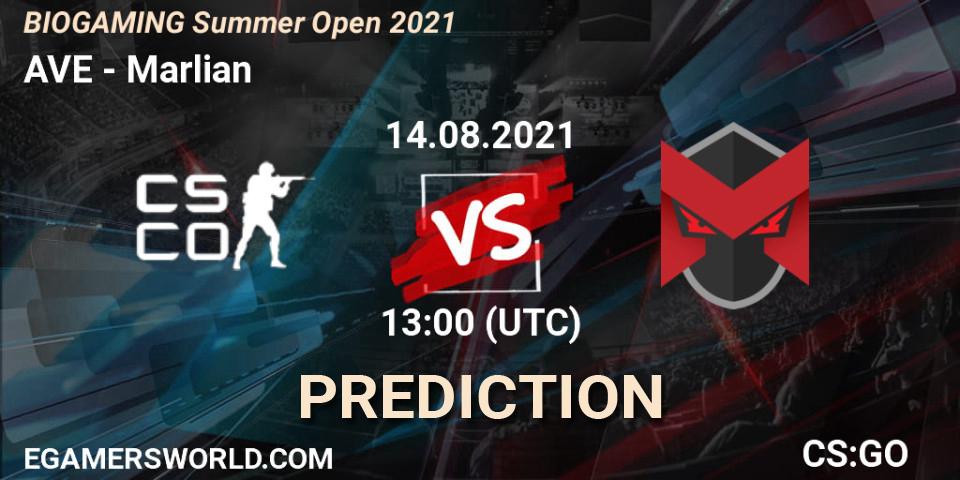 Pronósticos AVE - Marlian. 14.08.2021 at 13:30. BIOGAMING Summer Open 2021 - Counter-Strike (CS2)