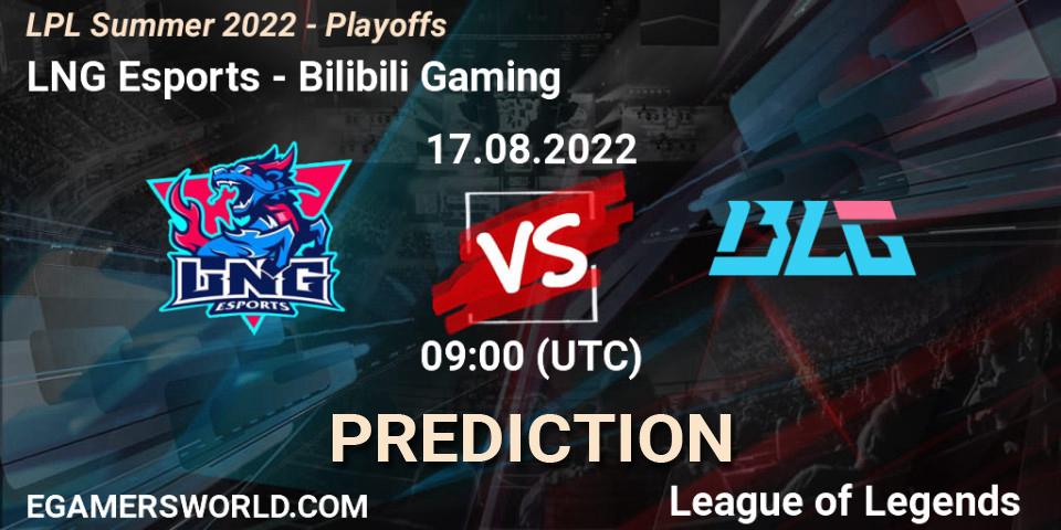 Pronósticos LNG Esports - Bilibili Gaming. 17.08.22. LPL Summer 2022 - Playoffs - LoL