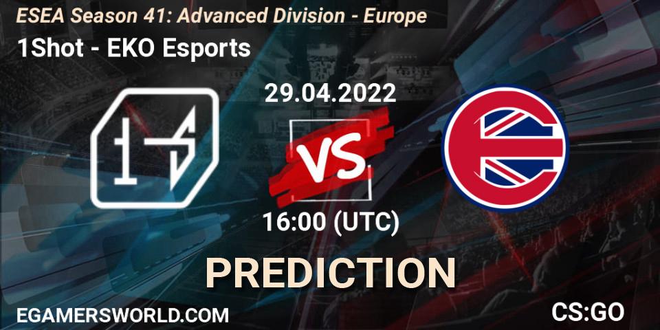 Pronósticos 1Shot - EKO Esports. 29.04.22. ESEA Season 41: Advanced Division - Europe - CS2 (CS:GO)