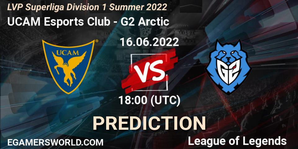 Pronósticos UCAM Esports Club - G2 Arctic. 16.06.2022 at 18:00. LVP Superliga Division 1 Summer 2022 - LoL