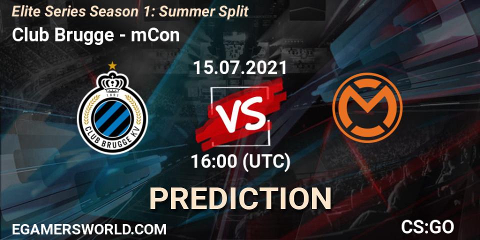Pronósticos Club Brugge - mCon. 15.07.2021 at 16:00. Elite Series Season 1: Summer Split - Counter-Strike (CS2)