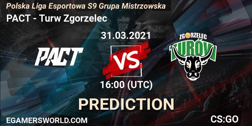 Pronósticos PACT - Turów Zgorzelec. 31.03.21. Polska Liga Esportowa S9 Grupa Mistrzowska - CS2 (CS:GO)