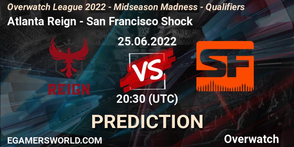 Pronósticos Atlanta Reign - San Francisco Shock. 25.06.22. Overwatch League 2022 - Midseason Madness - Qualifiers - Overwatch