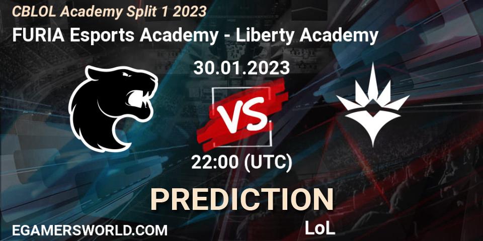 Pronósticos FURIA Esports Academy - Liberty Academy. 30.01.23. CBLOL Academy Split 1 2023 - LoL