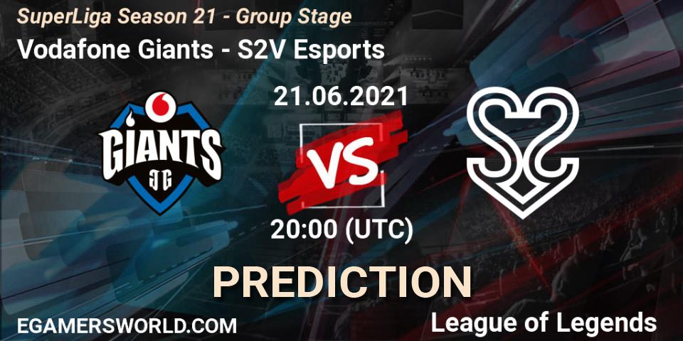 Pronósticos Vodafone Giants - S2V Esports. 21.06.2021 at 18:00. SuperLiga Season 21 - Group Stage - LoL