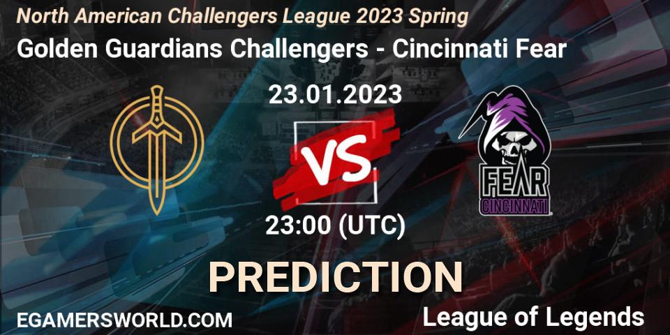 Pronósticos Golden Guardians Challengers - Cincinnati Fear. 23.01.23. NACL 2023 Spring - Group Stage - LoL