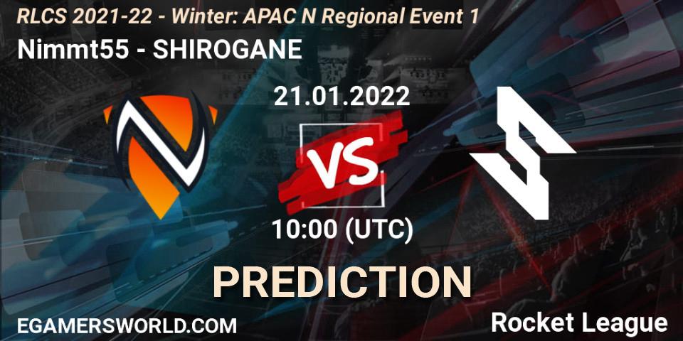 Pronósticos Nimmt55 - SHIROGANE. 21.01.2022 at 10:00. RLCS 2021-22 - Winter: APAC N Regional Event 1 - Rocket League