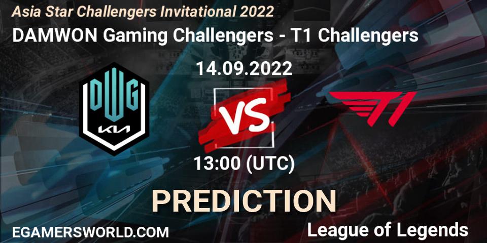 Pronósticos DAMWON Gaming Challengers - T1 Challengers. 14.09.22. Asia Star Challengers Invitational 2022 - LoL