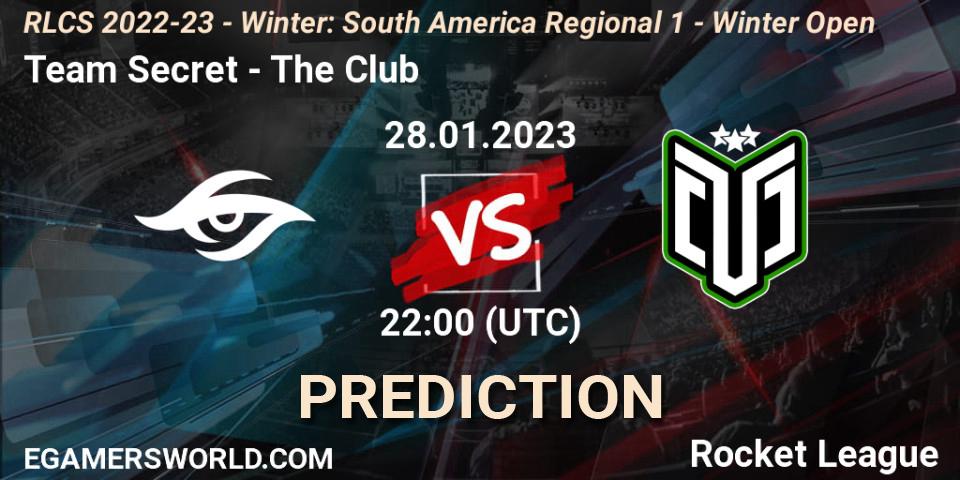 Pronósticos Team Secret - The Club. 28.01.23. RLCS 2022-23 - Winter: South America Regional 1 - Winter Open - Rocket League