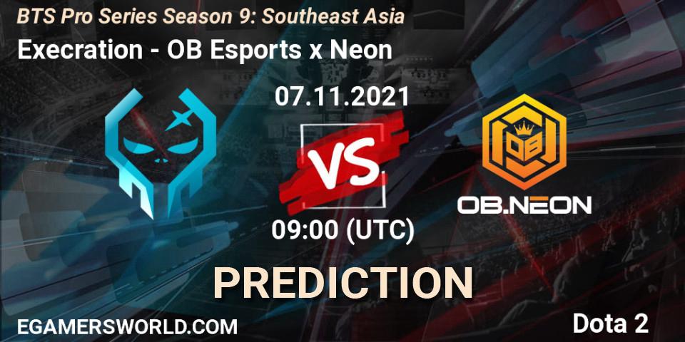 Pronósticos Execration - OB Esports x Neon. 07.11.2021 at 08:52. BTS Pro Series Season 9: Southeast Asia - Dota 2