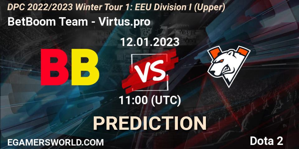 Pronósticos BetBoom Team - Virtus.pro. 12.01.23. DPC 2022/2023 Winter Tour 1: EEU Division I (Upper) - Dota 2