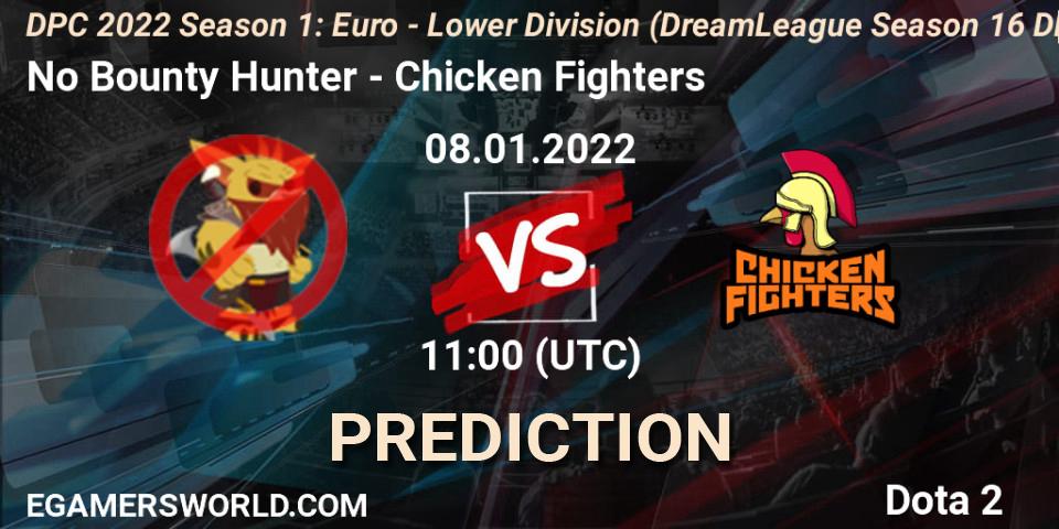 Pronósticos No Bounty Hunter - Chicken Fighters. 08.01.2022 at 11:00. DPC 2022 Season 1: Euro - Lower Division (DreamLeague Season 16 DPC WEU) - Dota 2