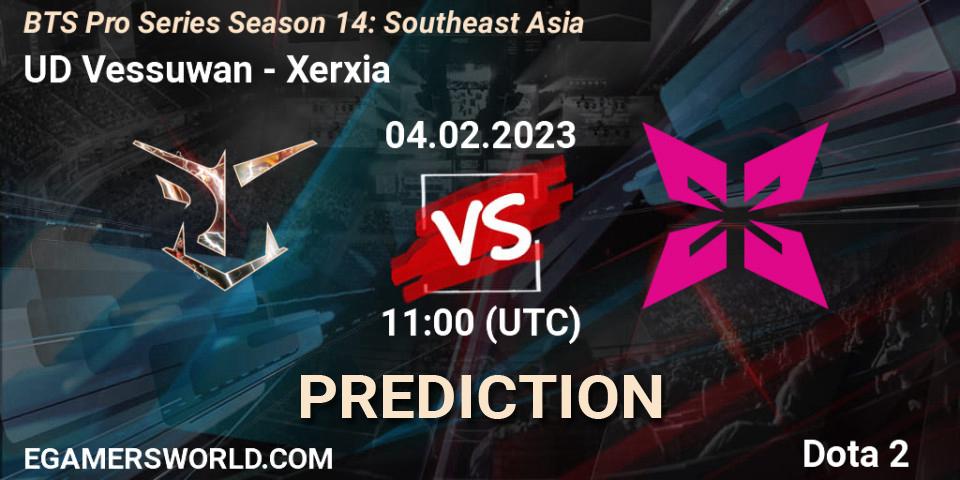 Pronósticos UD Vessuwan - Xerxia. 04.02.23. BTS Pro Series Season 14: Southeast Asia - Dota 2