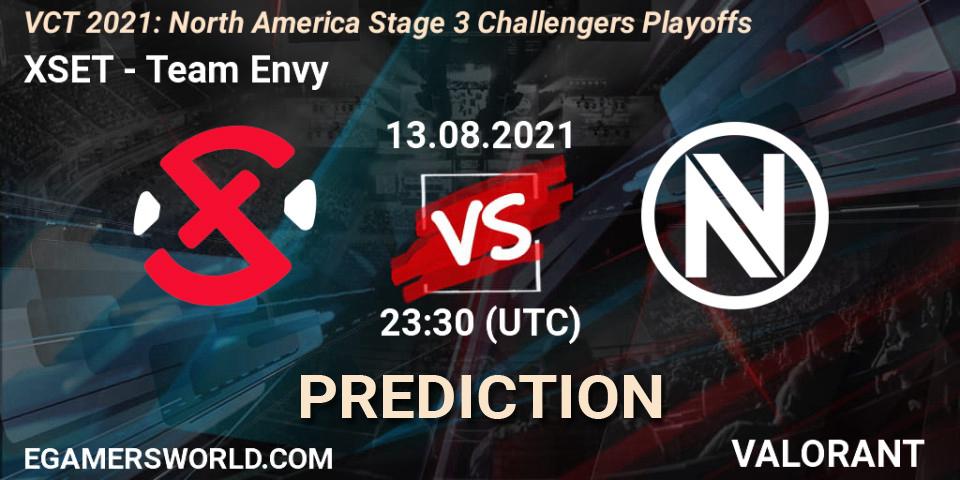 Pronósticos XSET - Team Envy. 13.08.2021 at 23:30. VCT 2021: North America Stage 3 Challengers Playoffs - VALORANT