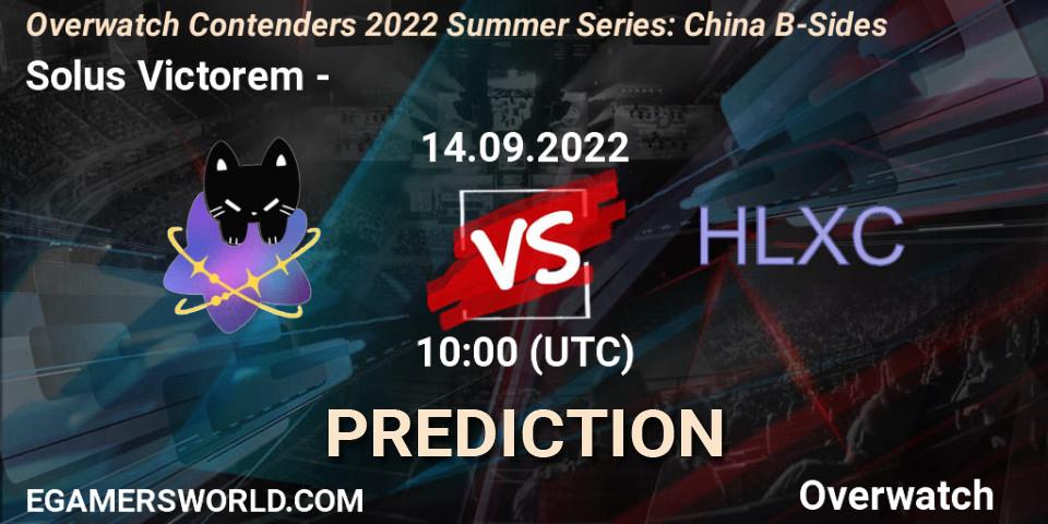 Pronósticos Solus Victorem - 荷兰小车. 14.09.2022 at 10:00. Overwatch Contenders 2022 Summer Series: China B-Sides - Overwatch