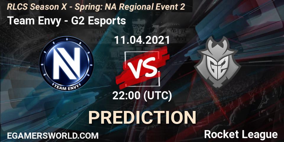 Pronósticos Team Envy - G2 Esports. 11.04.21. RLCS Season X - Spring: NA Regional Event 2 - Rocket League
