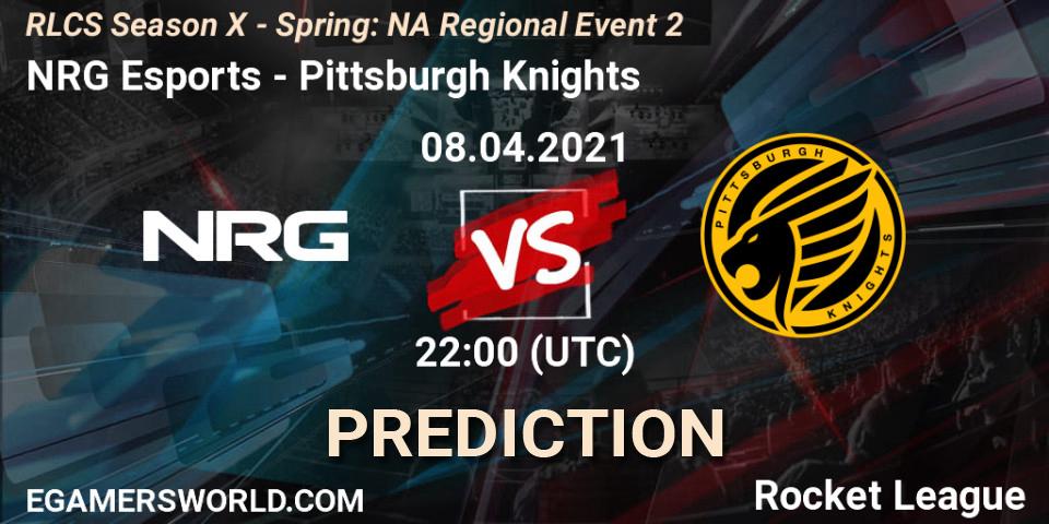 Pronósticos NRG Esports - Pittsburgh Knights. 08.04.21. RLCS Season X - Spring: NA Regional Event 2 - Rocket League